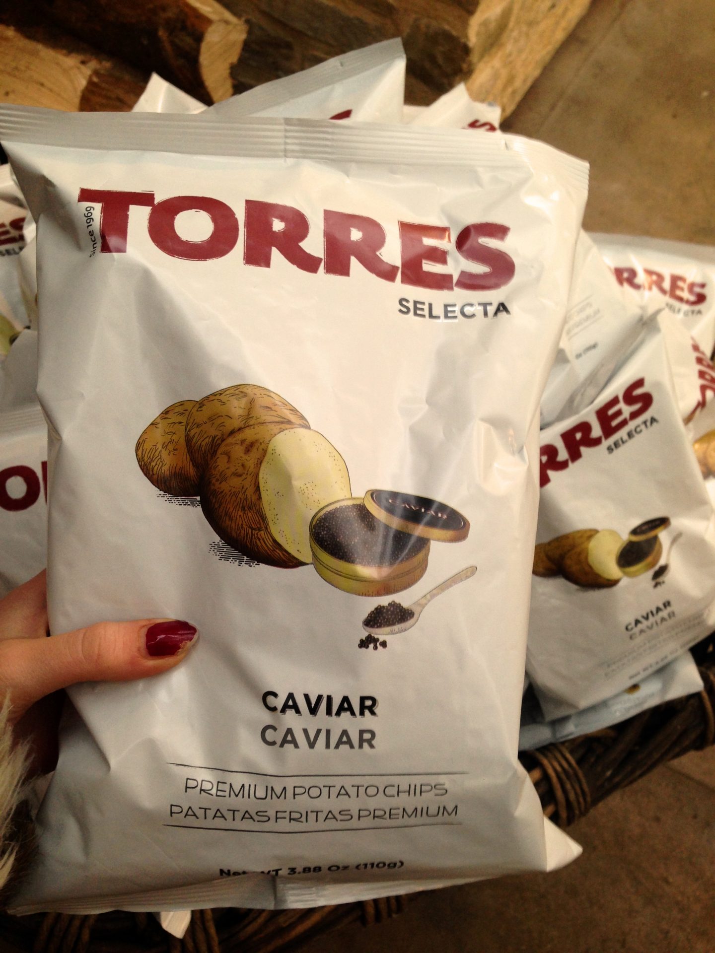 Caviar crisps