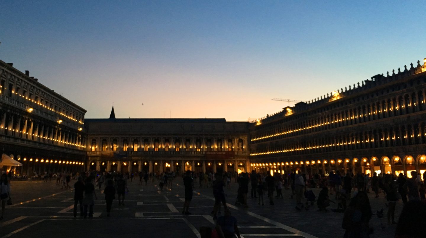 square at night